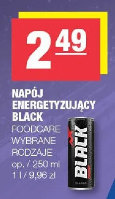 Napój energetyzujący Black promocja w SPAR