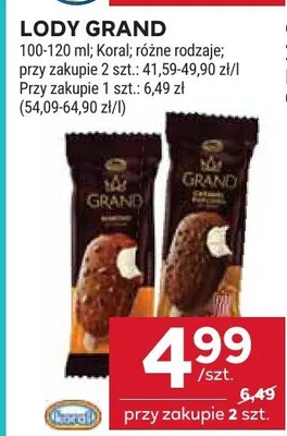 Lody różne rodzaje promocja w Stokrotka