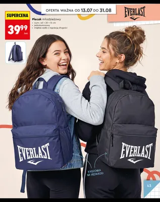 Plecak młodzieżowy Everlast promocja w Biedronka