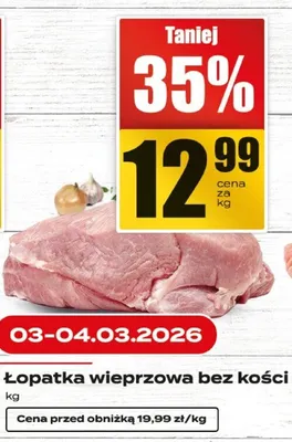 Łopatka wieprzowa bez kości promocja w Supeco