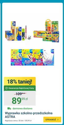 Wyprawka szkolno-przedszkolna Astra promocja w ERLI