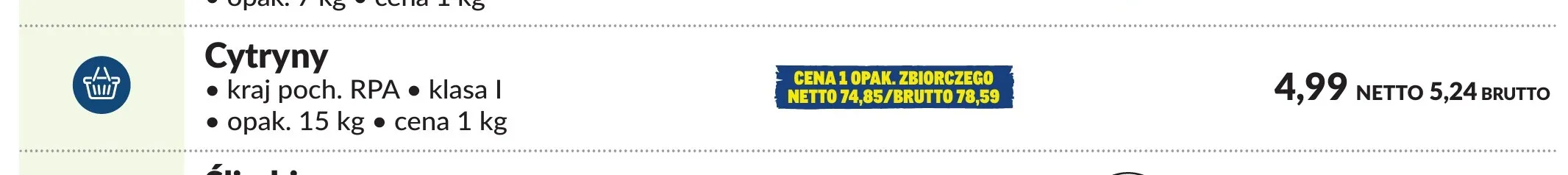 Cytryny promocja w Makro