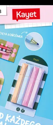 Zakreślacze pastelowe Kayet promocja w Biedronka