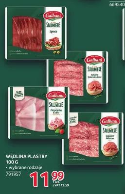 Salami Spianata dolce w plastrach Galbani promocja w Selgros