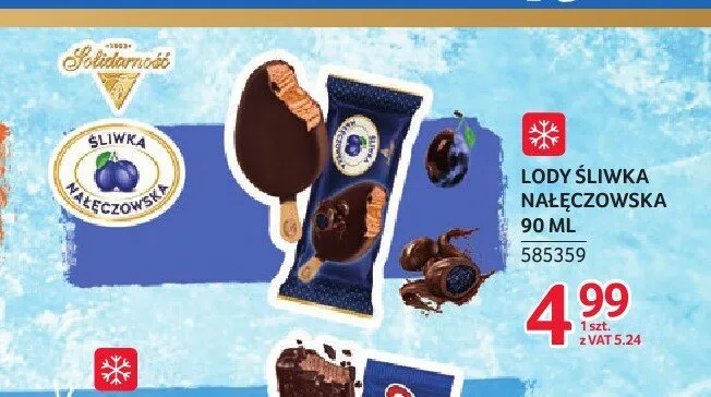 Lody ŚLIWKA NAŁĘCZOWSKA 90ml promocja w Selgros