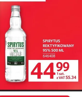 Spirytus REKTYFIKOWANY 95% promocja w Selgros