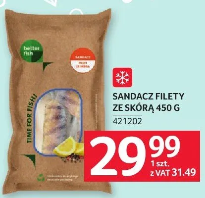 Sandacz filety ze skórą 450 g promocja w Selgros