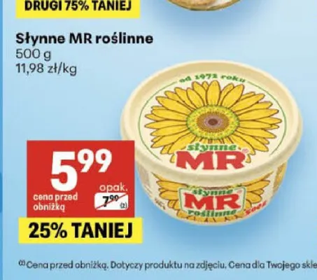 Margaryna Słynne MR roślinne promocja w Delikatesy Centrum