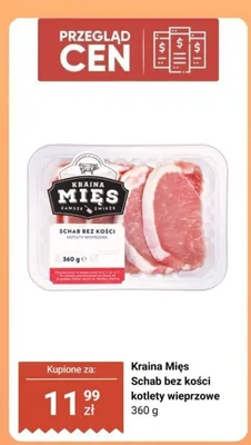 Schab bez kości kotlety wieprzowe Kraina Mięs promocja w Biedronka