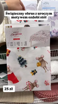 Obrus świąteczny Pepco Christmas promocja w Pepco