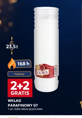 Wkład parafinowy G7 Luks promocja w Stokrotka