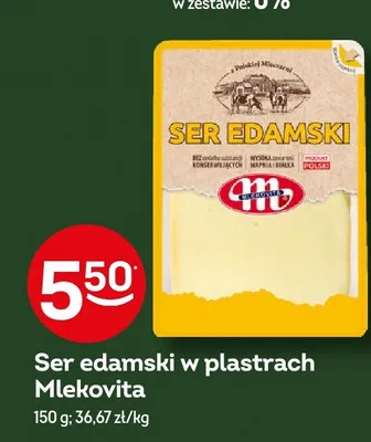 Ser edamski w plastrach Mlekovita promocja w Żabka