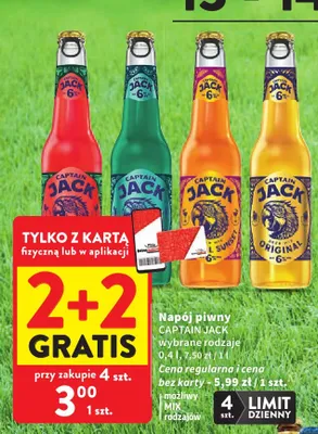 Napój piwny Captain Jack Original promocja w Intermarche