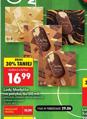 Lody na patyku Marletto Classic 6-pak promocja w Biedronka
