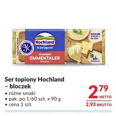 Ser topiony Hochland bloczek promocja w Makro