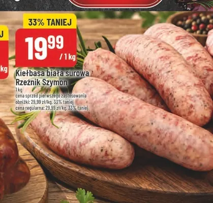 Kiełbasa biała surowa Rzeźnik Szymon promocja w POLOmarket