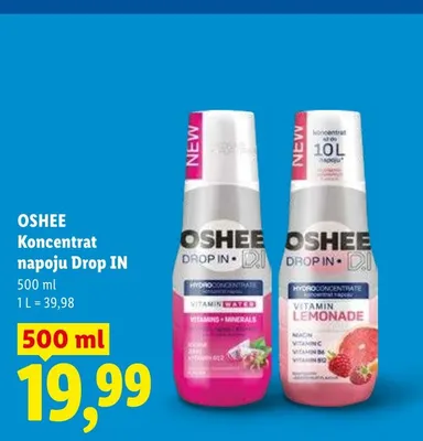 Koncentrat napoju Drop IN Oshee Vitamin Water promocja w Lidl