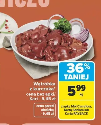 Wątróbka z kurczaka promocja w Carrefour