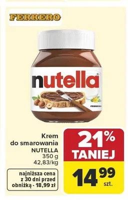 Krem do smarowania NUTELLA promocja w Carrefour Market