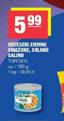 Orzeszki ziemne smażone solone Salino Topfood promocja w SPAR