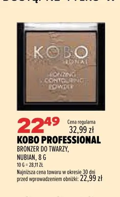 Bronzer do twarzy Nubian Kobo Professional promocja w Drogerie Natura