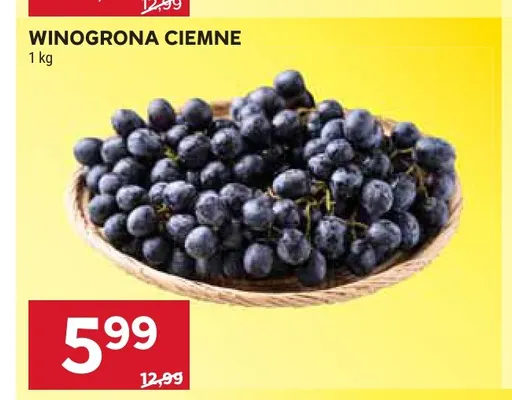 Winogrona ciemne promocja w Stokrotka