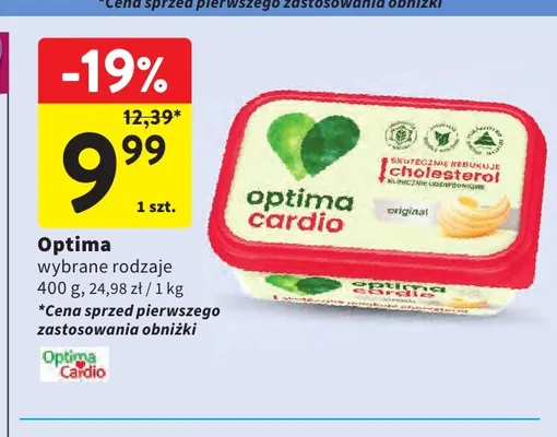 Margaryna Optima Cardio promocja w Intermarche