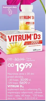 Suplement diety Vitrum D3 120 kaps promocja w Super-Pharm