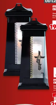 Znicz szklany Krzyż bez wkładu promocja w Kaufland