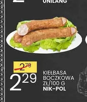 Kiełbasa Boczkowa Nik-Pol promocja w Wafelek