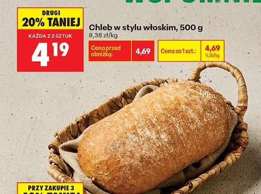 Chleb w stylu włoskim promocja w Biedronka