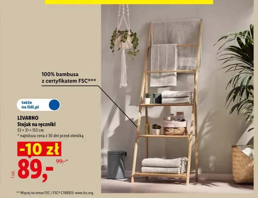 Stojak na ręczniki Livarno promocja w Lidl