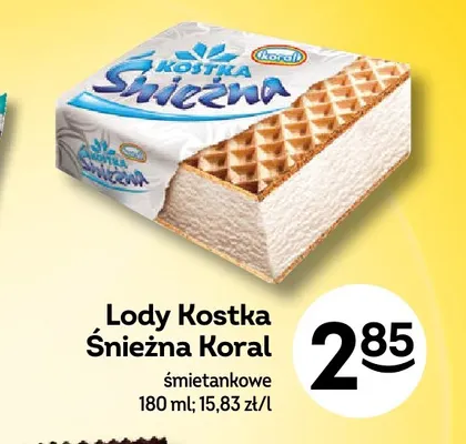 Lody Kostka Śnieżna śmietankowe promocja w Żabka