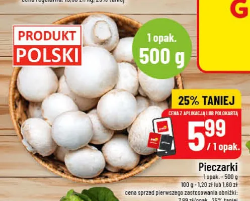 Pieczarki polskie promocja w POLOmarket