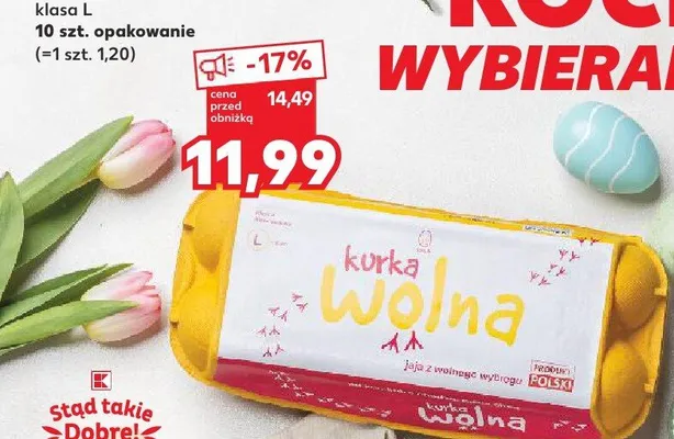 Jaja kurze wolna klasa L promocja w Kaufland