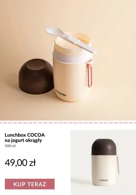Lunchbox COCOA na jogurt okrągły Homla 580 ml promocja w Homla