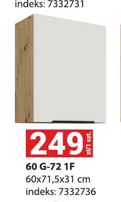 Szafka kuchenna wisząca 60 g-72 1F promocja w Merkury Market