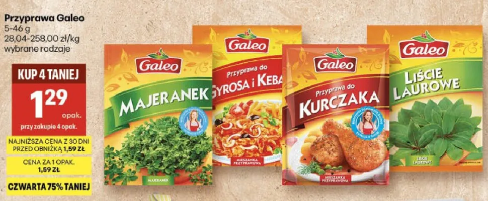 Przyprawa do gyrosa i kebaba Galeo promocja w Delikatesy Centrum