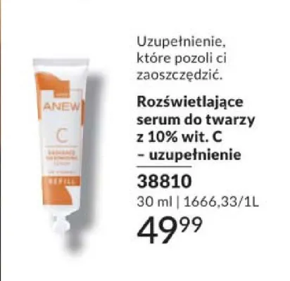 Rozświetlające serum do twarzy z 10% wit. C - uzupełnienie Avon Anew promocja w AVON