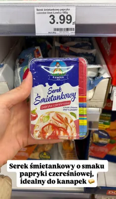 Serek śmietankowy papryka czereśniowa promocja w Dino