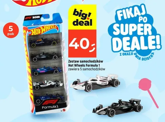 Zestaw samochodzików Hot Wheels Formuła 1 5-pak promocja w Dealz