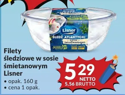 Filety śledziowe w sosie śmietanowym Lisner promocja w Makro
