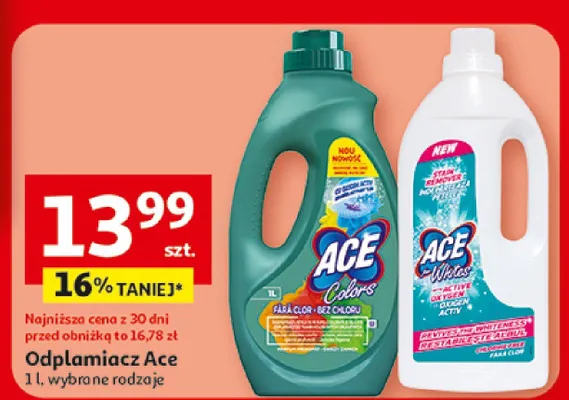 Odplamiacz Ace Colors bez chloru promocja w Auchan