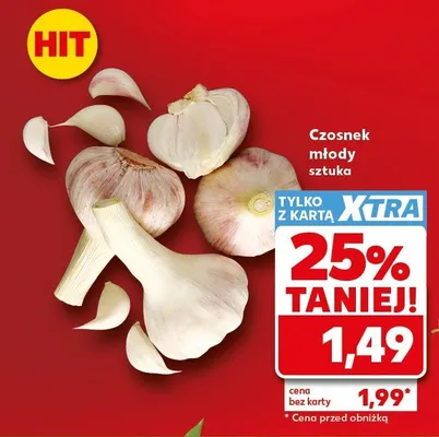 Czosnek młody promocja w Kaufland