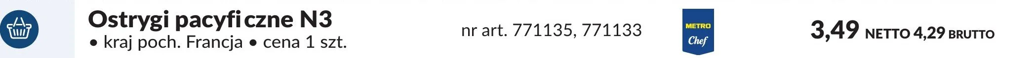 Ostrygi pacyficzne N3 promocja w Makro