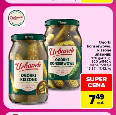 Ogórki konserwowe Urbanek promocja w Carrefour Market