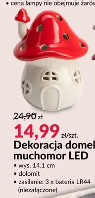 Dekoracja domek muchomor LED promocja w Salony Agata