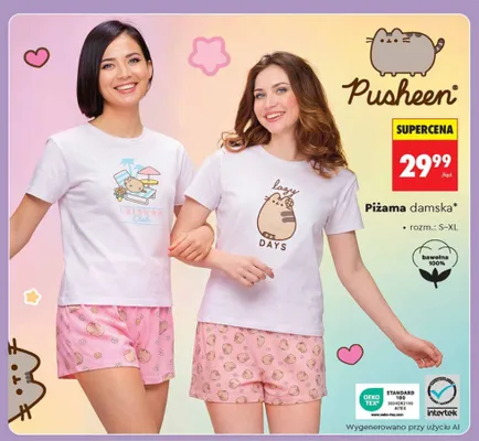 Piżama damska Pusheen promocja w Biedronka