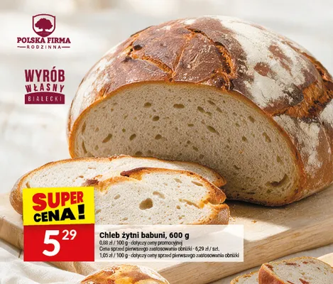 Chleb żytni babuni Białecki promocja w Twój Market