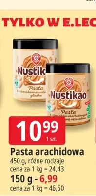 Pasta arachidowa Nustik promocja w Leclerc